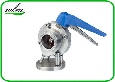 Leakage Proof Sanitary Butterfly Valve Manual Or Pneumatic Type , Corrosion Resistance