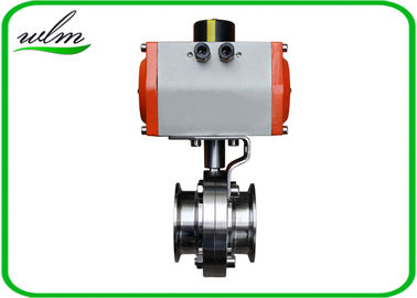 Hygienic Grade Sanitary Tri Clamp Butterfly Valve Compact Configuration , Large Size 1&quot; - 8&quot;