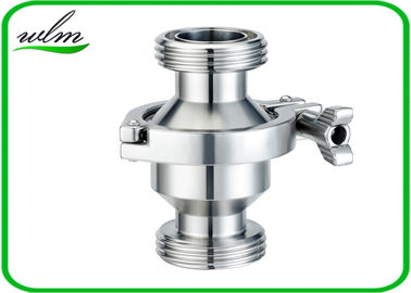 Hygienic Grade Sanitary Check Valve With Male Thread Connection , High Sealing Function