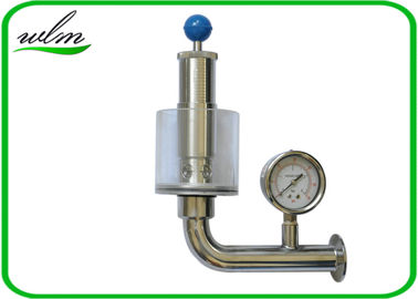 Adjustable Automatic Pressure Relief Valve / Sanitary Union Exhaust Pressure Valve
