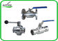 Portable Sanitary Full Port Ball Valve , Stainless Steel Ball Valve For Food Industry Piping System