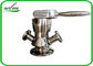 Aseptic Sampling System Sanitary Sample Valve With Sterilization Inlet End , Diameter DN6 ~ DN25