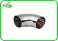 Durable Sanitary Butt Weld Fittings 45 / 90 / 180 Degree Bends Elbows Fittings