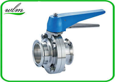 Multiple Position Sanitary Manual Butterfly Valves with Plastic Gripper Handle