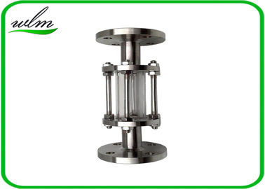 Full Bore Sanitary Sight Glass Flange Type , 304 / 316L Stainless Sight Glass