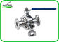 Pharmaceutical Sanitary Ball Valves With Clamp Connection Ends , Diameter DN15-65