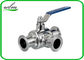 SS304 316L Stainless Steel Sanitary Manual Three Way Ball Valves for Hygienic Pipeline Applications
