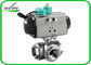 Food Grade 3 Way Sanitary Ball Valves  Male / Female Thread , Floating Ball Core Structure