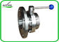 Manual Sanitary Butterfly Valves Square Or Round Flange For Wine Tanks