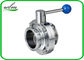 Quick Install Tri Clamp Butterfly Valve For Wine Industries , ISO / DIN / BS Approved