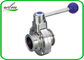 Quick Install Tri Clamp Butterfly Valve For Wine Industries , ISO / DIN / BS Approved