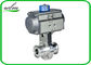Hygienic Grade Sanitary Tri Clamp Butterfly Valve Compact Configuration , Large Size 1&quot; - 8&quot;