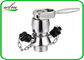 Butt Weld Stainless Steel Sample Valve Sanitary Smooth Surface , Manual Joystick Operation