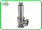 High Sanitation Hygienic Pressure Relief Valve Manual Gear Powered , Union Connection