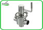 Stainless Steel Hygienic Sanitary Shutoff Manual Diverter Valve With 0-10 Bar Working Pressure