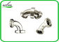 Durable Sanitary Pipe Fittings Elbow Pipe Fittings Union Connection For Food Industry Yogurt