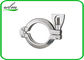 Sanitary Hygienic Double Bolt Pipe Clamps Tri Clamp Sanitary Fittings Mirror Polishing