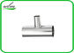 Safety Sanitary Butt Weld Fittings Straight Reducing Tee Fitting 1/4&quot; ~ 6&quot; ASME BPE Standard