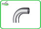 Chemical / Food Grade Bend Elbow Pipe Fitting , Stainless Steel Sanitary Pipe Fittings