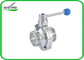 Sanitary Manual Butterfly Valve With Pull Rod Handle