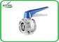 Sanitary Manual Butterfly Valve With Multi Position Gripper